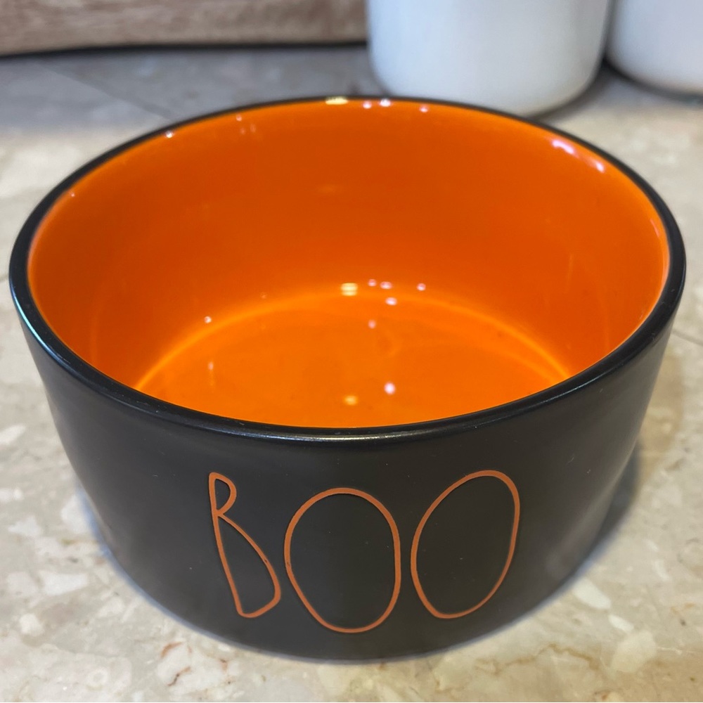 Rae Dunn BOO Pet Bowl 6”